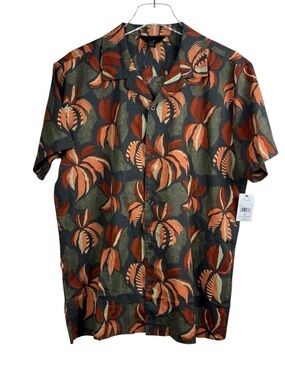 Volcom Garden Floral Short Sleeve Button Up Shirt Men's Size M NWT MSRP $60